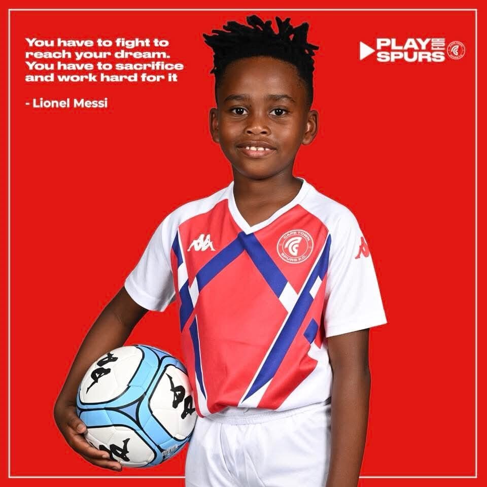 Urban Warrior player with a Lionel Messi quote